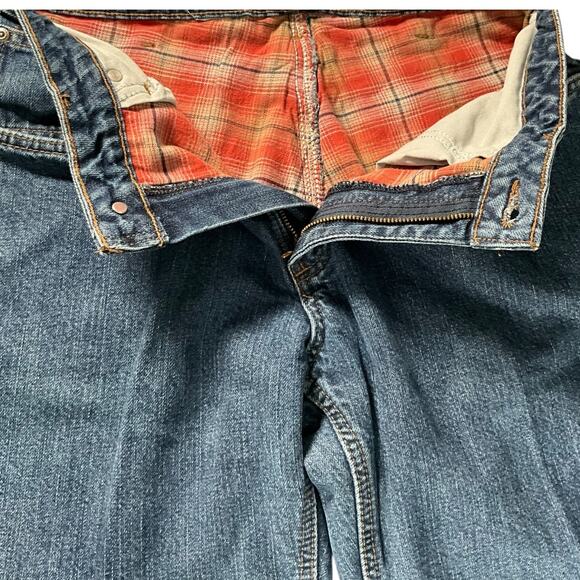 CARHARTT Men's Relaxed Fit Flannel Lined Jeans Medium Wash 100% Cotton No Size - Picture 14 of 16